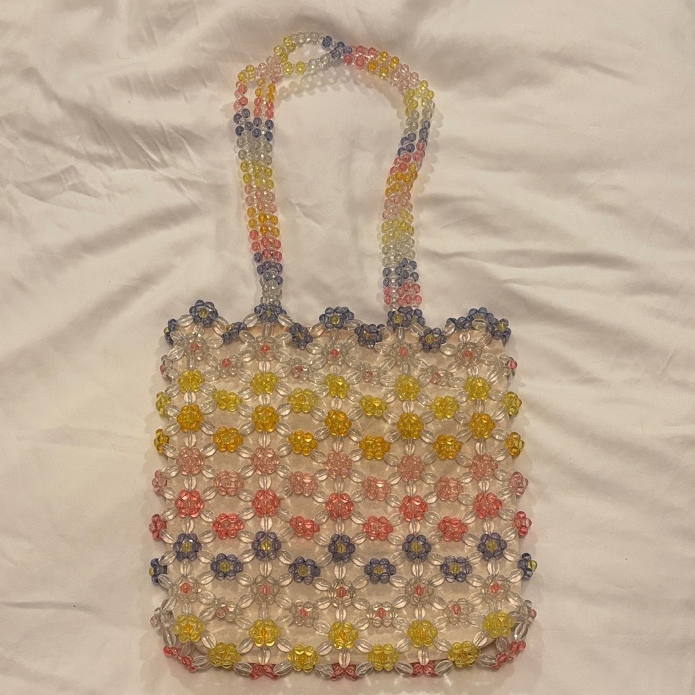 Cynthia Rowley Pastel Beaded Floral Shoulder Bag